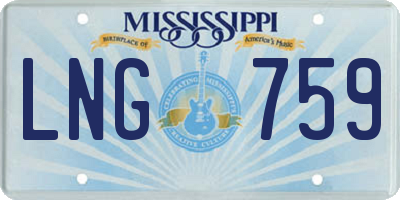 MS license plate LNG759