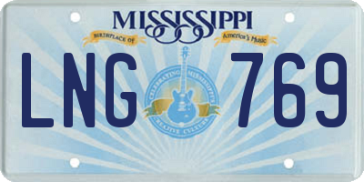 MS license plate LNG769