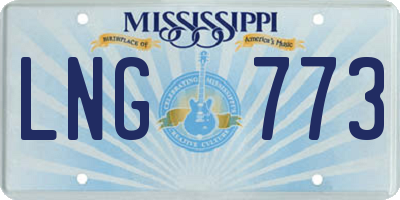 MS license plate LNG773