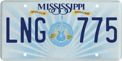 MS license plate LNG775