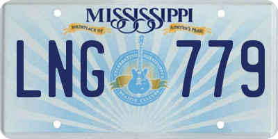 MS license plate LNG779