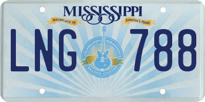 MS license plate LNG788