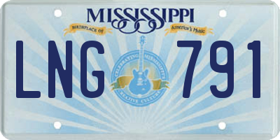 MS license plate LNG791