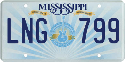 MS license plate LNG799