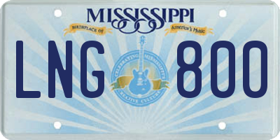 MS license plate LNG800