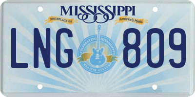 MS license plate LNG809