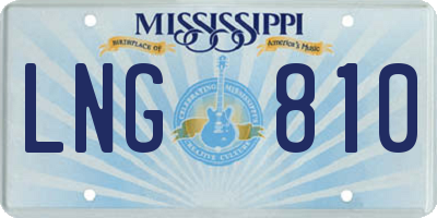 MS license plate LNG810