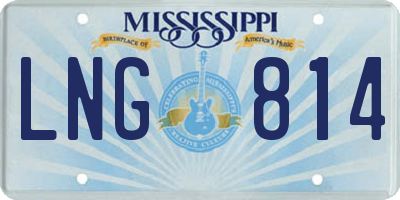MS license plate LNG814