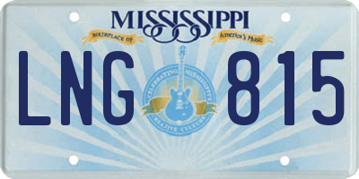 MS license plate LNG815