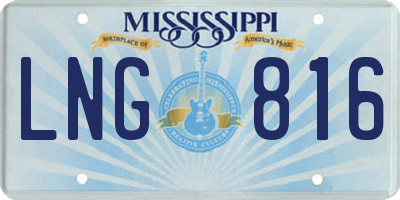 MS license plate LNG816