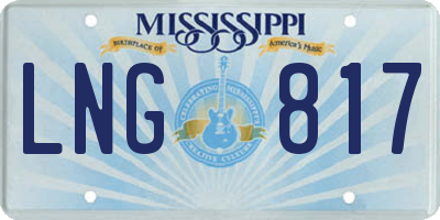 MS license plate LNG817