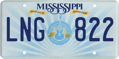 MS license plate LNG822