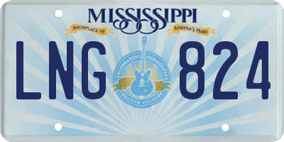 MS license plate LNG824