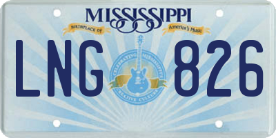 MS license plate LNG826