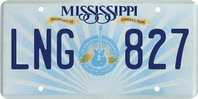 MS license plate LNG827