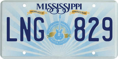 MS license plate LNG829