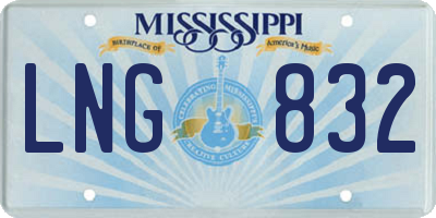 MS license plate LNG832