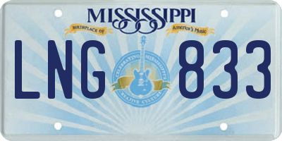 MS license plate LNG833