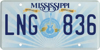 MS license plate LNG836