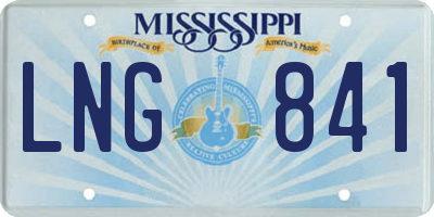 MS license plate LNG841