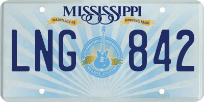 MS license plate LNG842