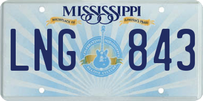 MS license plate LNG843