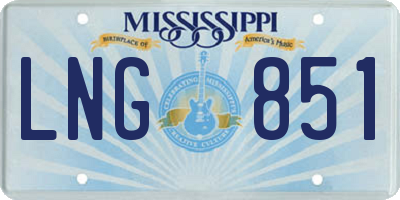 MS license plate LNG851