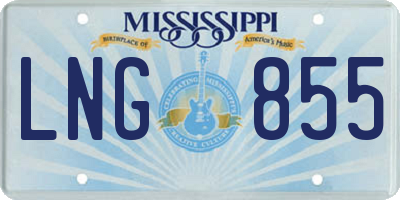MS license plate LNG855