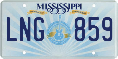 MS license plate LNG859