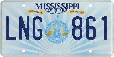 MS license plate LNG861