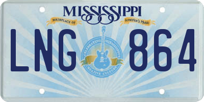 MS license plate LNG864