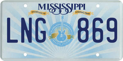 MS license plate LNG869