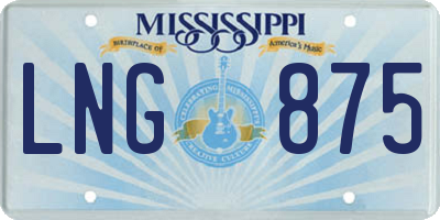 MS license plate LNG875