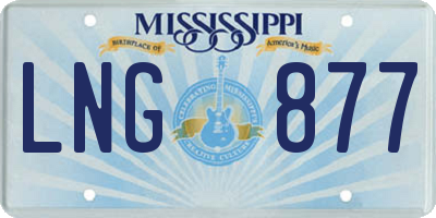 MS license plate LNG877