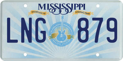MS license plate LNG879