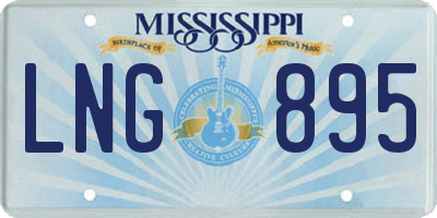 MS license plate LNG895
