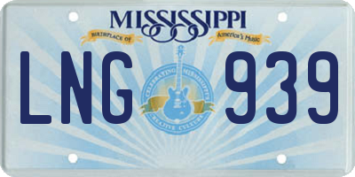 MS license plate LNG939