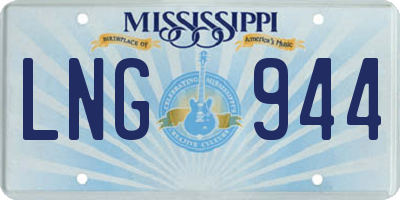 MS license plate LNG944