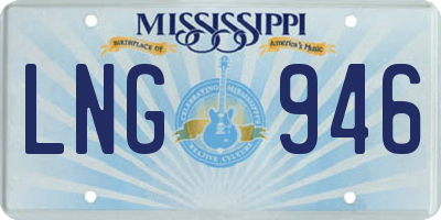 MS license plate LNG946