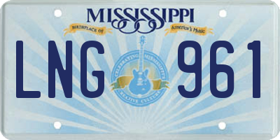 MS license plate LNG961