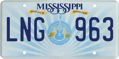 MS license plate LNG963