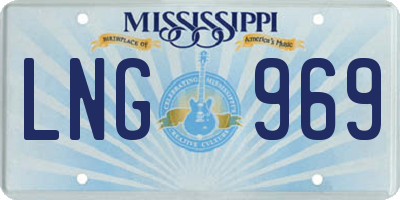 MS license plate LNG969