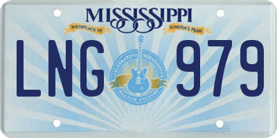 MS license plate LNG979