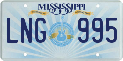 MS license plate LNG995