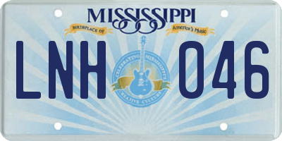 MS license plate LNH046