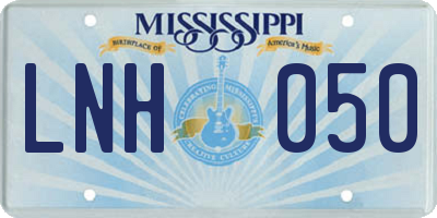 MS license plate LNH050