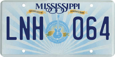 MS license plate LNH064