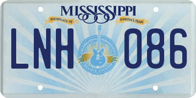 MS license plate LNH086