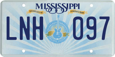 MS license plate LNH097