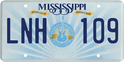 MS license plate LNH109